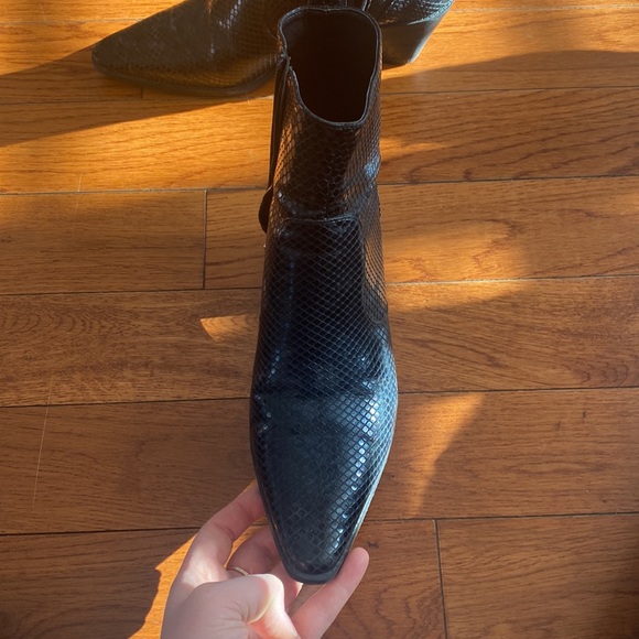 Zara Western snakeskin texture boots - Picture 4 of 6